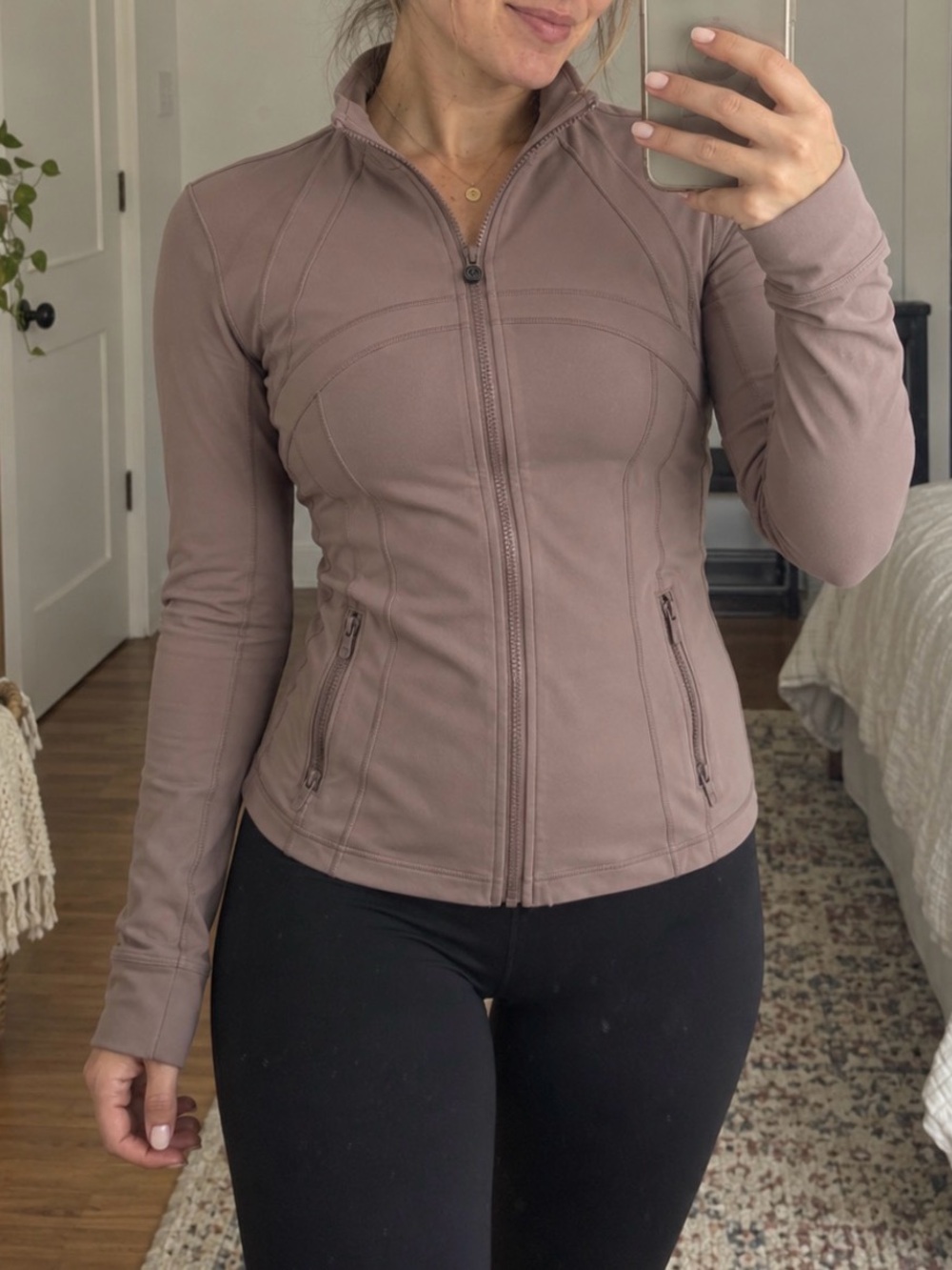 Lululemon Define Jacket Luon Twilight Rose Size 4 Full Zip Yoga Jacket